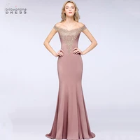 34 colors custom made mermaid satin wedding party dress burgundy long lace open back gold lace prom gown fashion clothing