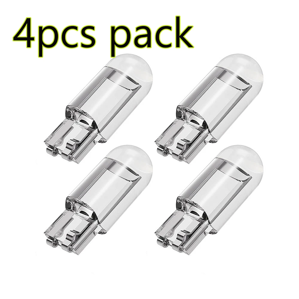 

4 Pcs T10 W5W LED Auto Car Bulbs 168 192 COB Turn Signal License Plate Light Parking Map Lamp 12V DC