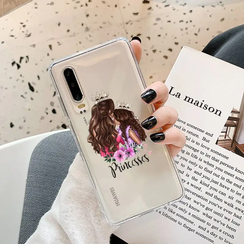 

Mom and baby Phone Case Transparent for Samsung A71 S9 10 20 HUAWEI p30 40 honor 10i 8x xiaomi note 8 Pro 10t 11