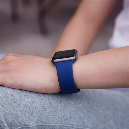 Спортивный ремешок для apple watch band 44 мм 40 мм correa iwatch band 42 мм 38 мм силиконовый браслет apple watch 5 4 3 2 1 Аксессуары