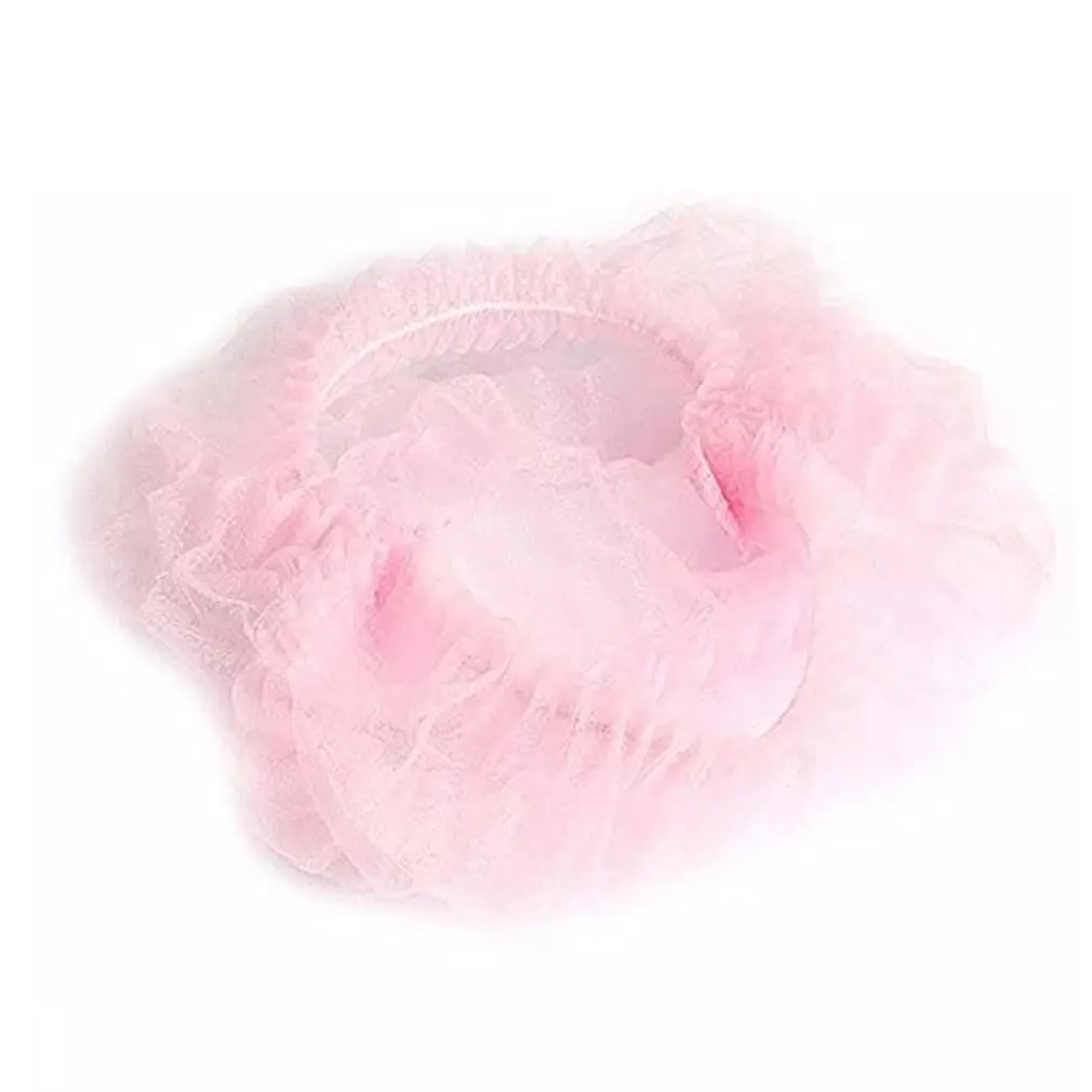 

100Pcs Disposable Hat Round Non-Woven Headgear Dust-Proof Chef Food Factory Workshop Anti-Hair Fall Cap