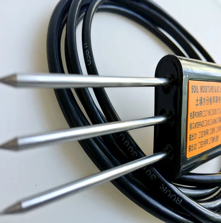 

Fast Free Ship EC+T,0-2V EC+T,4-20mA EC+T,RS485 Soil electric conductivity Soil moisture Soil temperature three-in-one sensor