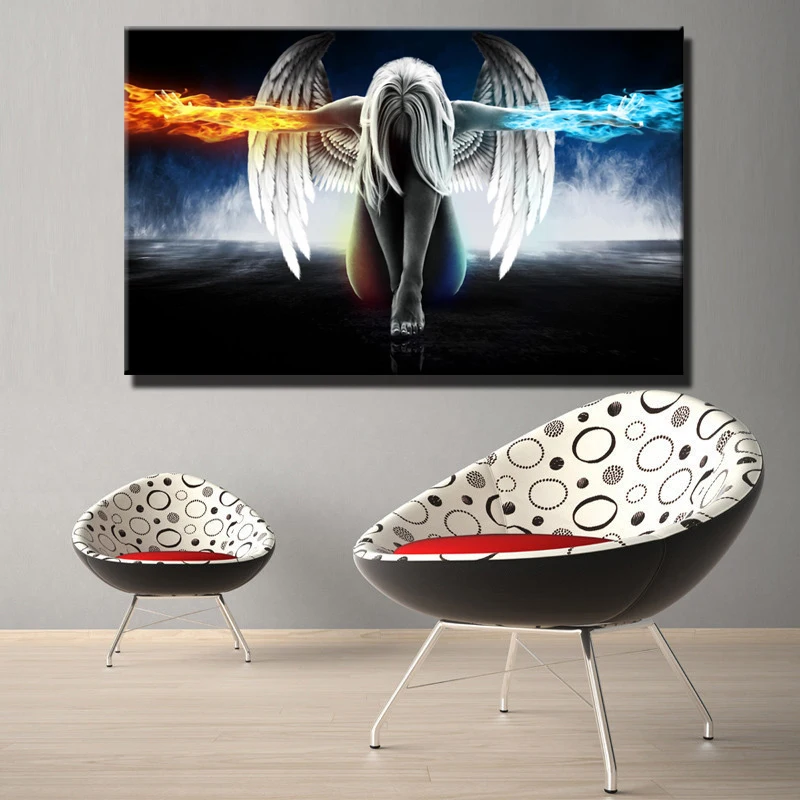 Картина для стены с рисунком из аниме лед и огонь | Дом сад