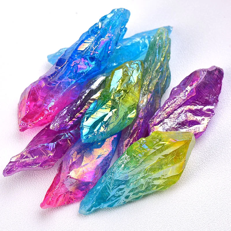 Натуральный кристалл необработанный лечебный камень гальванизированные