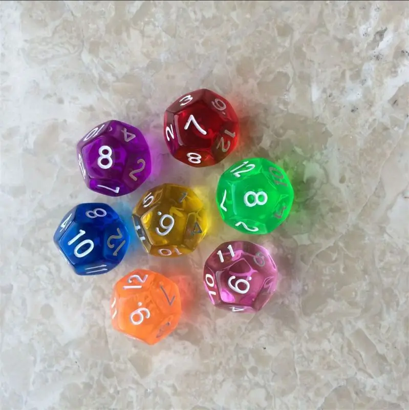 

25 Count Assorted Pack of 12 Sided Dice - Multi Colored Assortment of D12 Polyhedral Dice L4MC