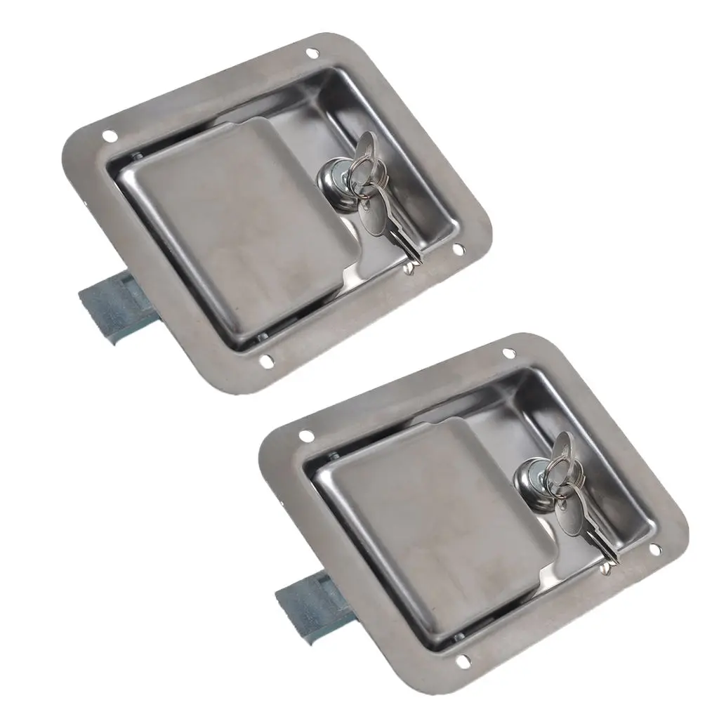 

Ящик для инструментов из нержавеющей стали, комплект из 2 задвижных защелок, ключей и прокладок для судовых яхт, домов на колесах, прицепов, ф...