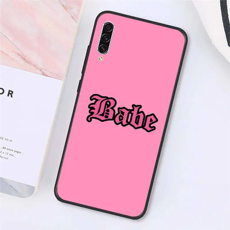 

BABY Babe text letter pattern Phone Case For Samsung galaxy A S note 10 7 8 9 20 30 31 40 50 51 70 71 21 s ultra plus