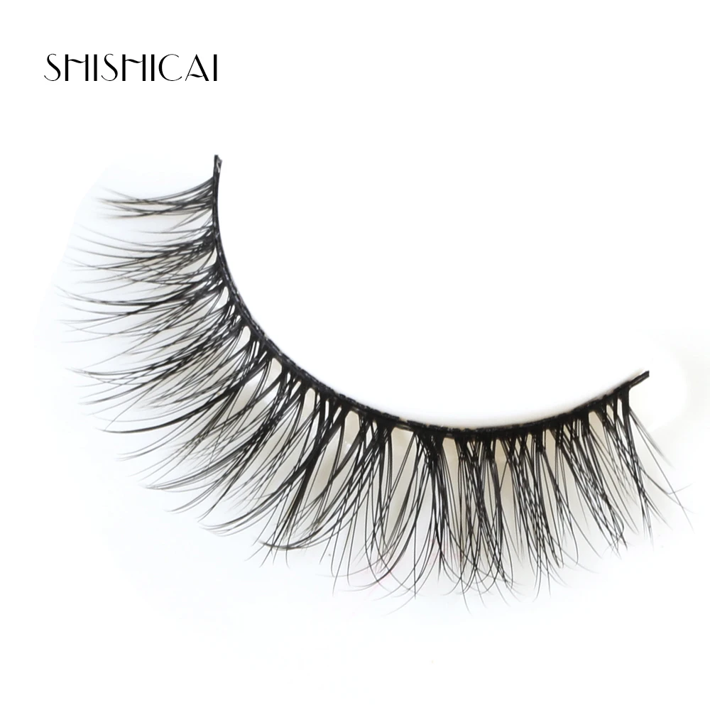 SHISHICAI 3 пар/упак. чистый хлопок нить накладные ресницы грязные мягкие натуральные