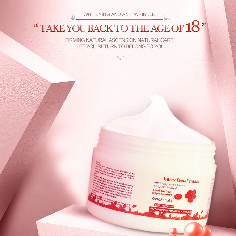 

Berry Face Day Night Cream Wolfberry Whitening Cream Acid Cream Chinese Skin Retinol Care Moisturizing Hyaluronic Facial Creams