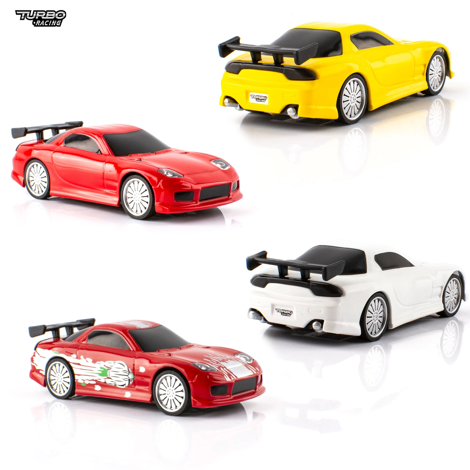 

Turbo Racing RTR 1:76 Sports RC Car Emergency Flasher Limited and Classic Edition Mini Full Proportional Table Game Kit Toys