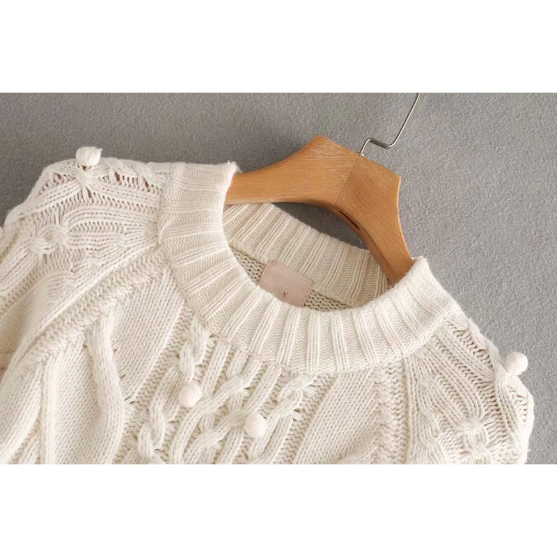 Za 2021 Fashion WomenElegant Oversized Twist Sweater Long Style Sleeve O Neck Yellow Pullovers Female Casual Loose Tops | Женская одежда