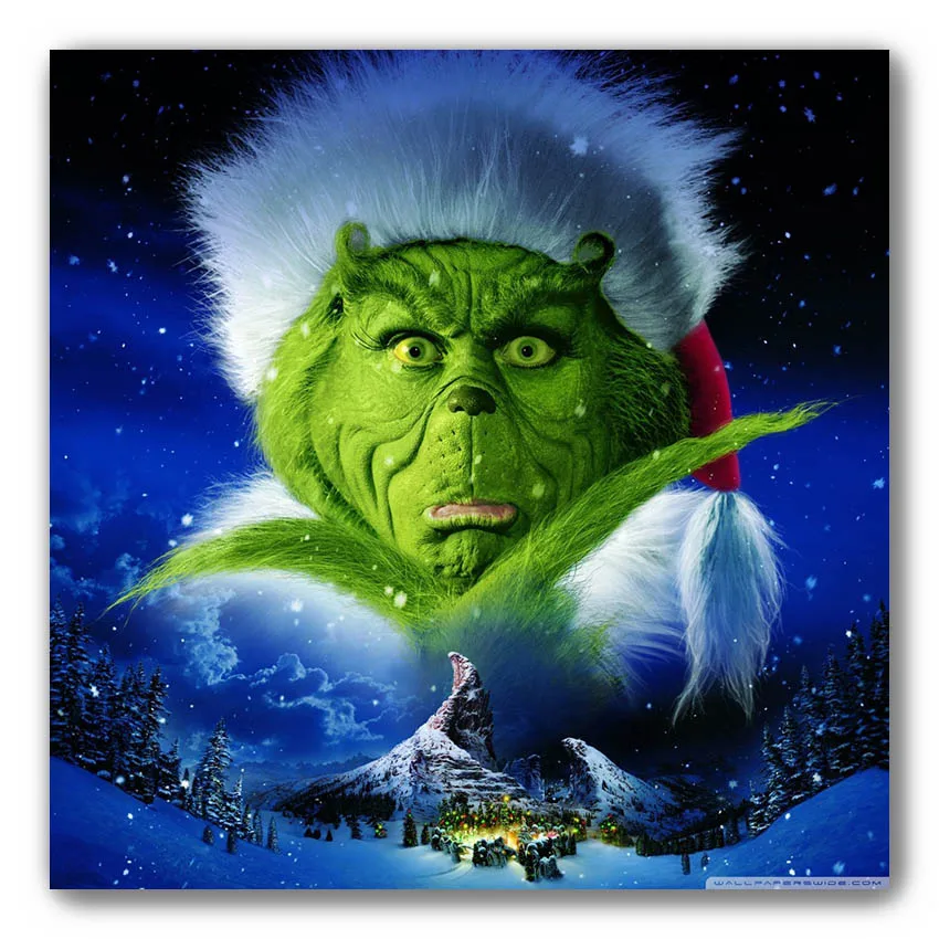 Рождественская Алмазная картина Полная площадь Grinch постер фильма вышивка
