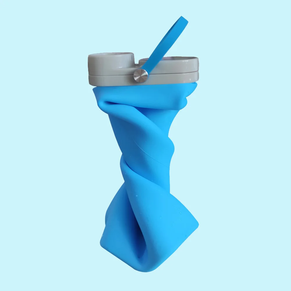 600 мл герметичные складной молока бутылки с водой силиконовые спортивные Посуда