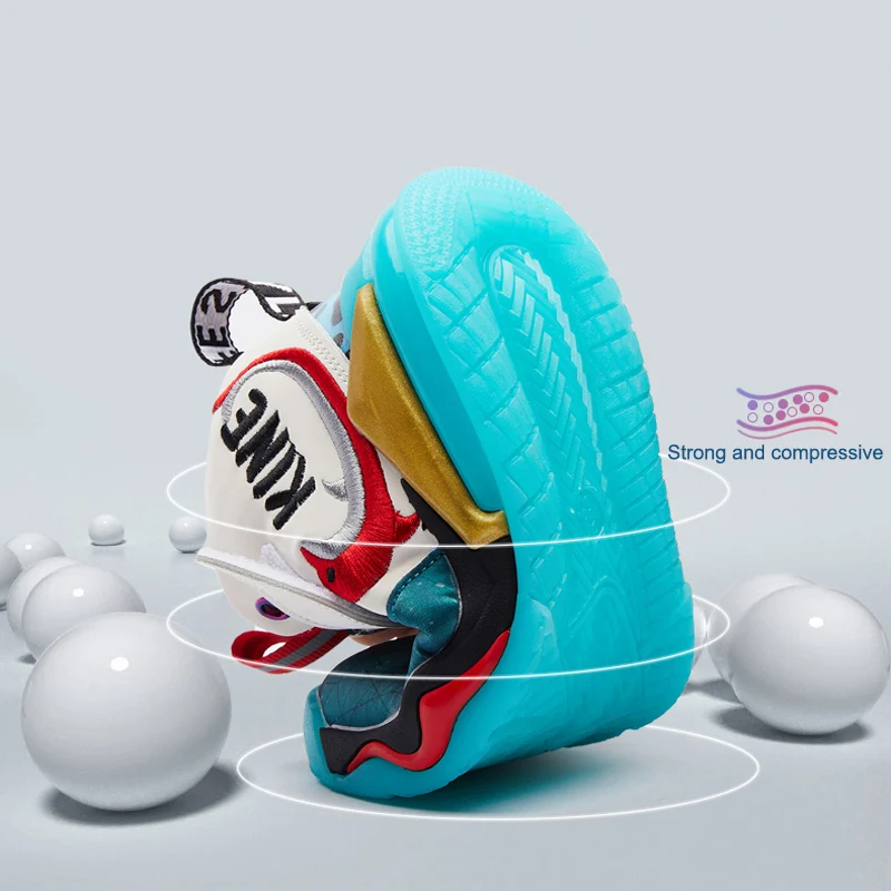 NSOH zapatillas ni&ntilde;o de invierno para Tenis gruesos， zapatos de baloncesto ligeros e impermeables, informales a la moda Tenis gruesos-4