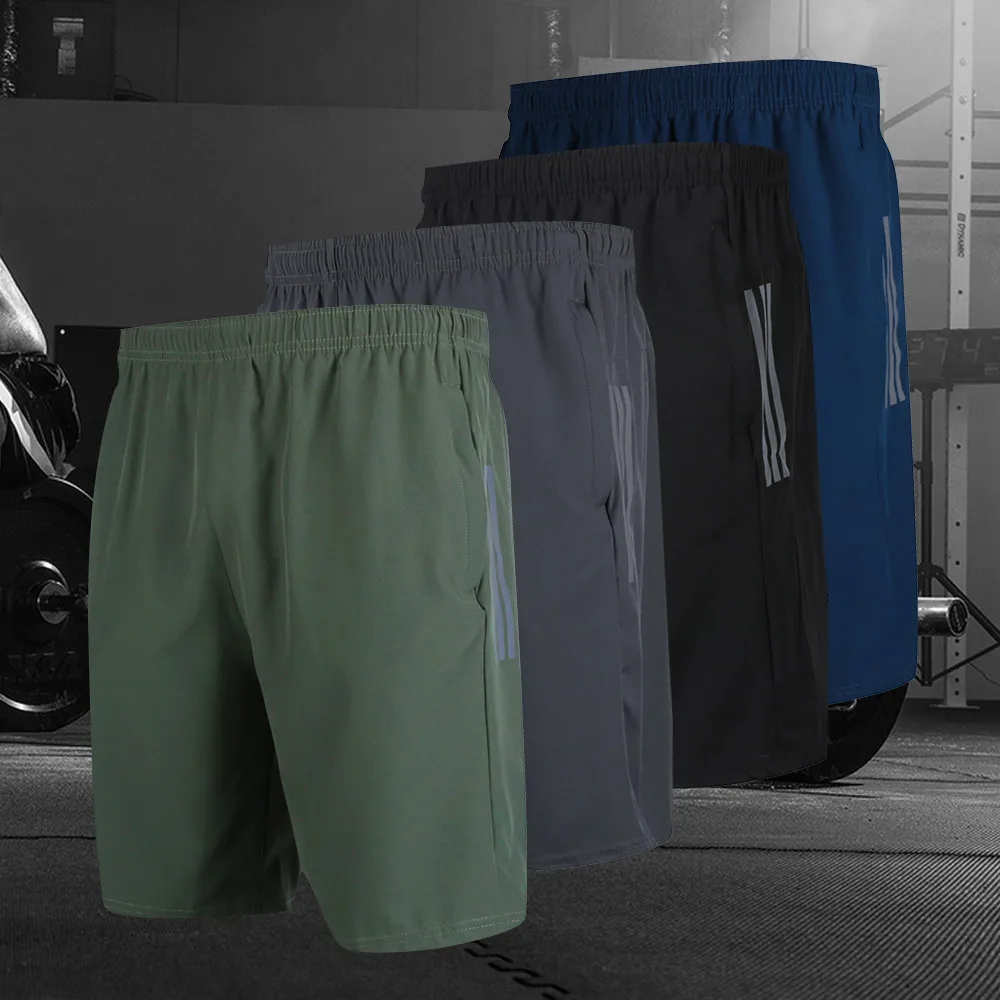 Breathable Men's Shorts Ftness Shorts Running Sports Men's Fitness Shorts Zipper Pocket Basketball Sports Gym Training Shorts