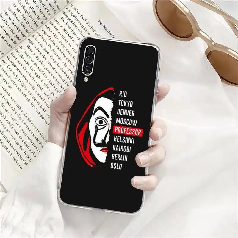 

the paper house money heist Phone Case Transparent for Samsung A71 S9 10 20 HUAWEI p30 40 honor 10i 8x xiaomi note 8 Pro 10t 11