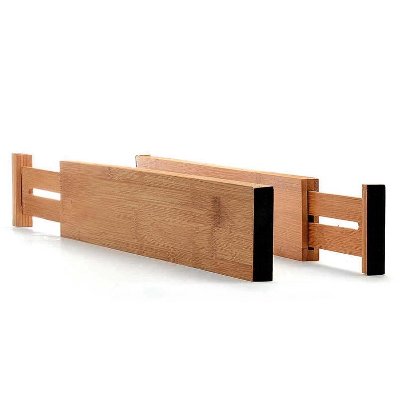 Бамбуковые выдвижные Органайзеры для разделителей ящиков-Пружинные