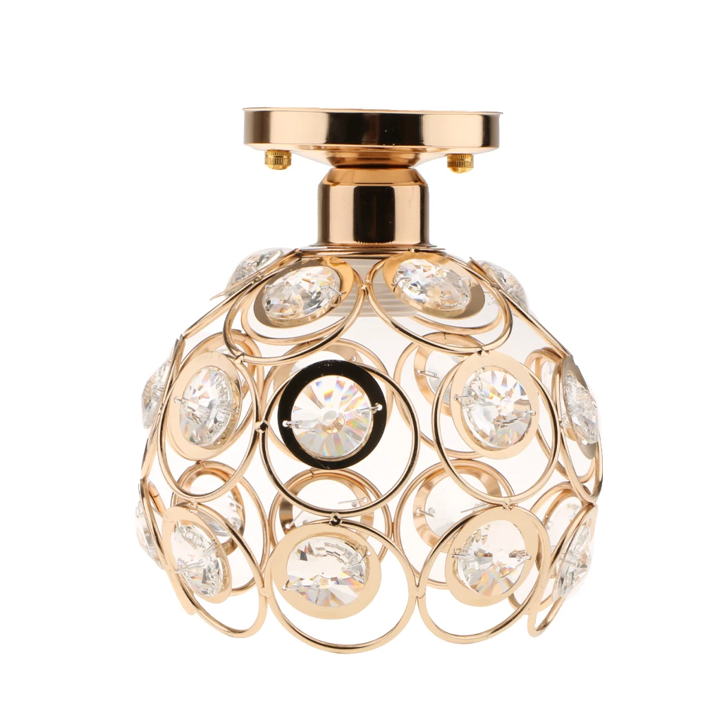 

1pcs Elegant Iron Crystal Ceiling Light Cover Chandelier Pendant Lampshade 3 Colors
