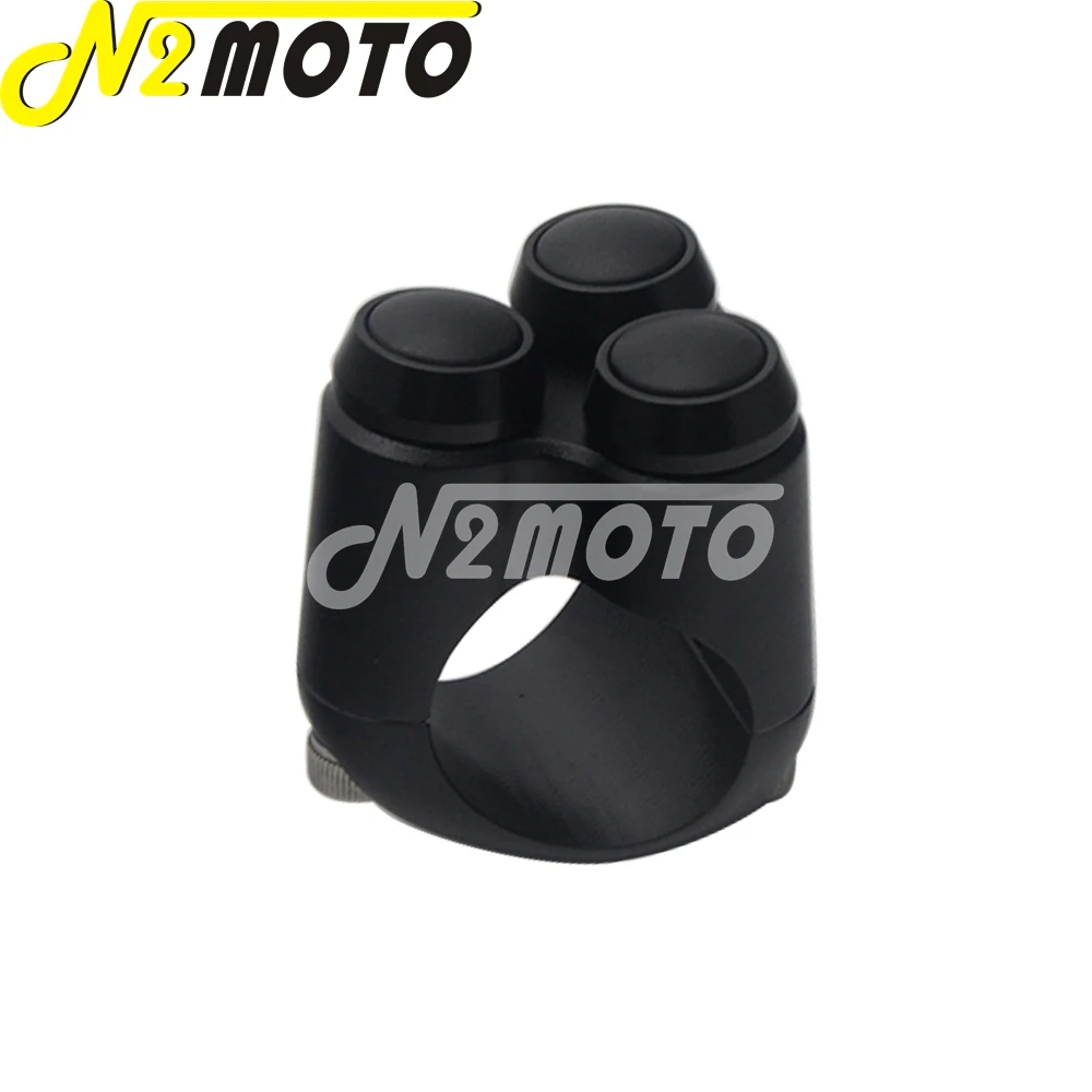 Для Harley Cafe Racer 2x 22/25 мм руль тройной переключатель 3-кнопочный M-Переключатель Блок