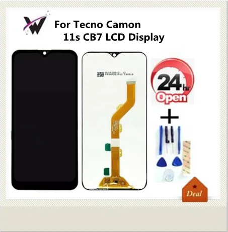 ЖК дисплей + сенсорная панель для Tecno Camon 11s CB7 комбинированное стекло с