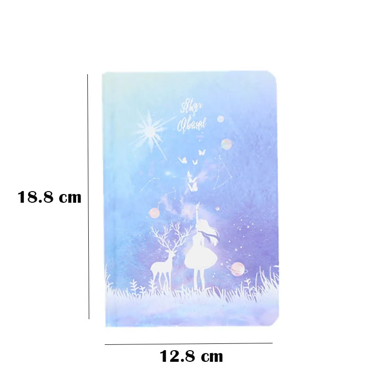 

Creative Dream Star Moon Notebook Cute Color Page Note Book Diary Planner Journal Notepad Stationery office School Supplies