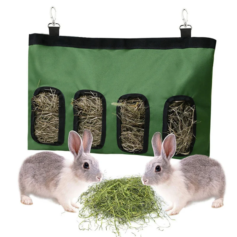 

Pets Hay Bag Hanging Pouch Holder Feeding Dispenser Container For Small Animals Rabbit Guinea Pig Bunny Chinchilla Feeder Bag