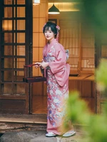 womens japan style tranditional kimono floral prints summer yukata cosplay clothing stagephoto shooting wear