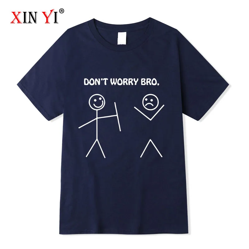 XINYI Men's T-shirt 100% cotton high quality casual Funny design print men T shirt knitted mens t-shirt tee shirts tops | Мужская