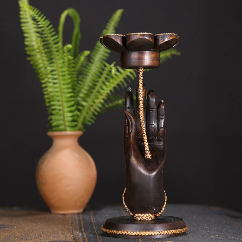 Новый год креативный Ретро тайский стиль DIY деревянная свеча HolderArticle домашний спа