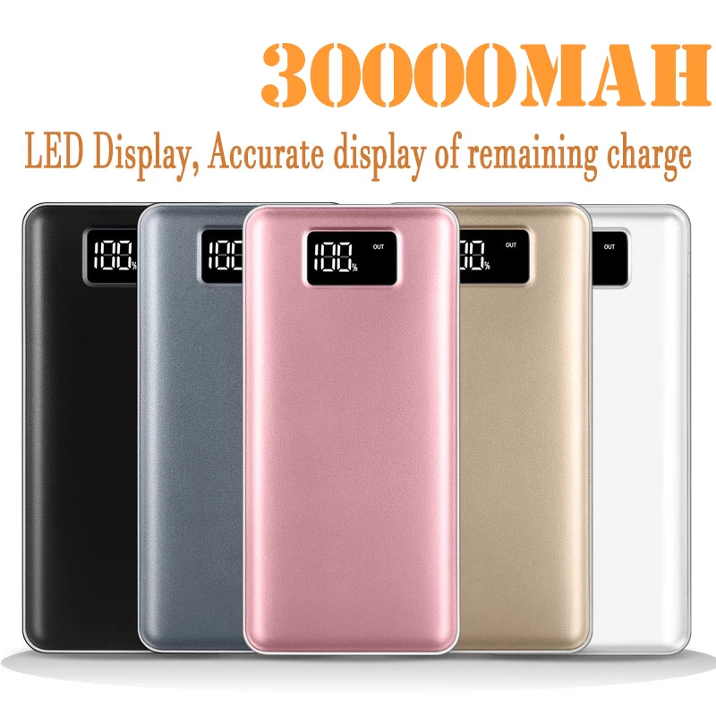2019 новый внешний аккумулятор 30000 мАч для Xiaomi Mi 2 USB портативное зарядное