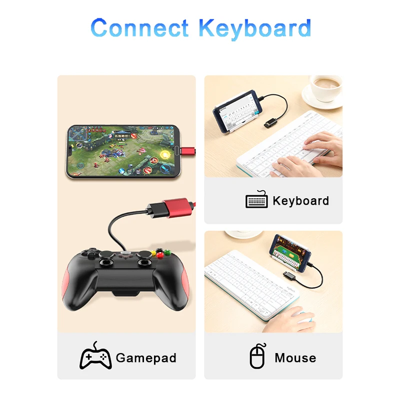 Переходник с USB-C на USB OTG-кабель MicroUSB Type C папа 3 0 мама Кабель-адаптер для Samsung Xiaomi