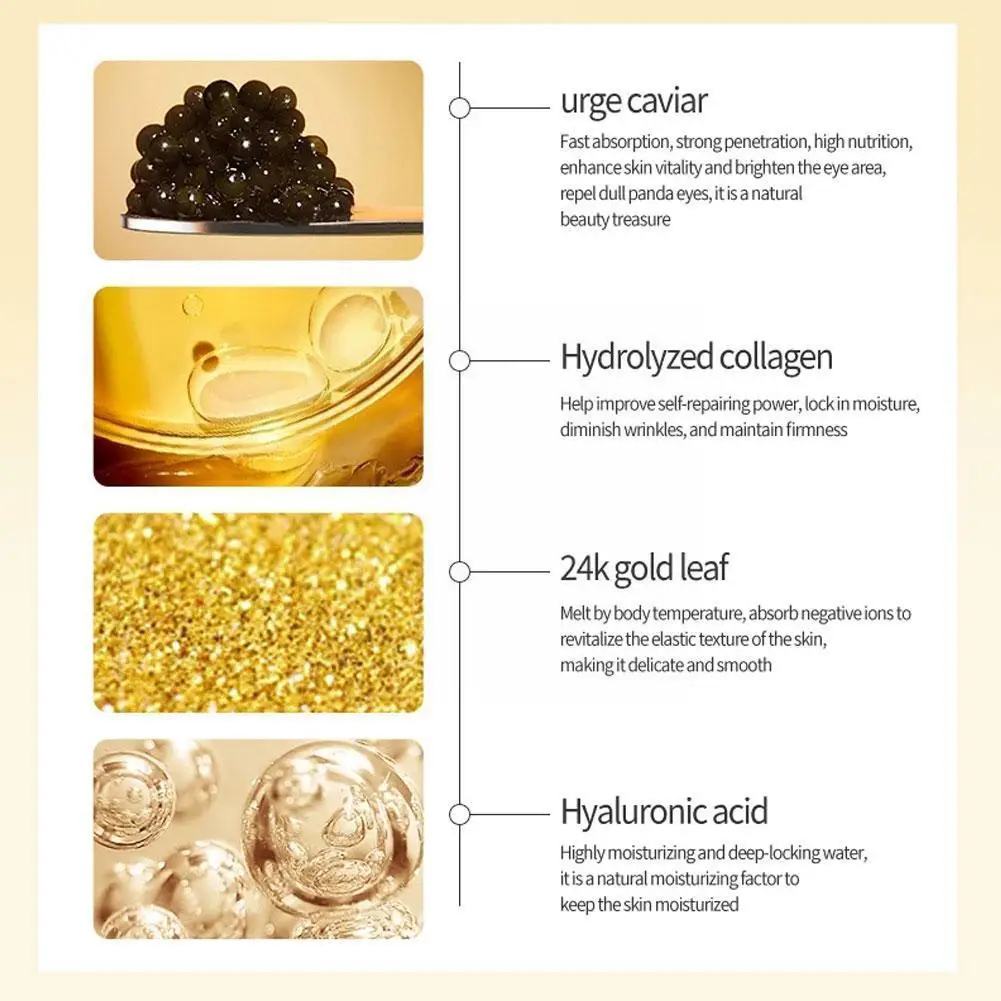 

60g Gold Caviar Eye Cream Collagen Protein Remove Eye Eye Circles Hydration Eye Cream Dark Moisturizing Care Bags Remove Sk C4J9