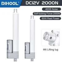 12v dc motor 50mm 150mm 250mm 350mm stroke electric linear actuator wifi remote controller 2000n 200kilo support lifting column