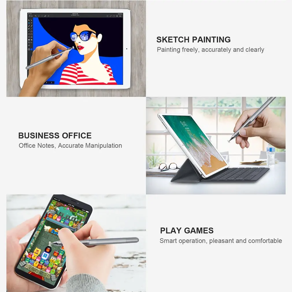 Пластиковый карандаш Круглый стилус емкостный Избегайте усталости пальцев на