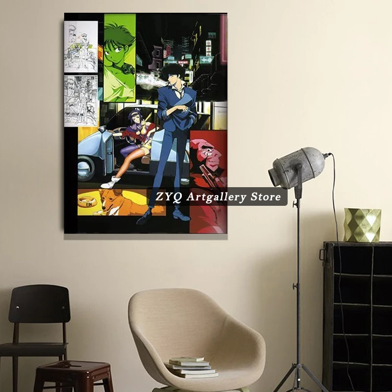 Ковбойский постер для домашнего декора аниме настенный художественный спальни
