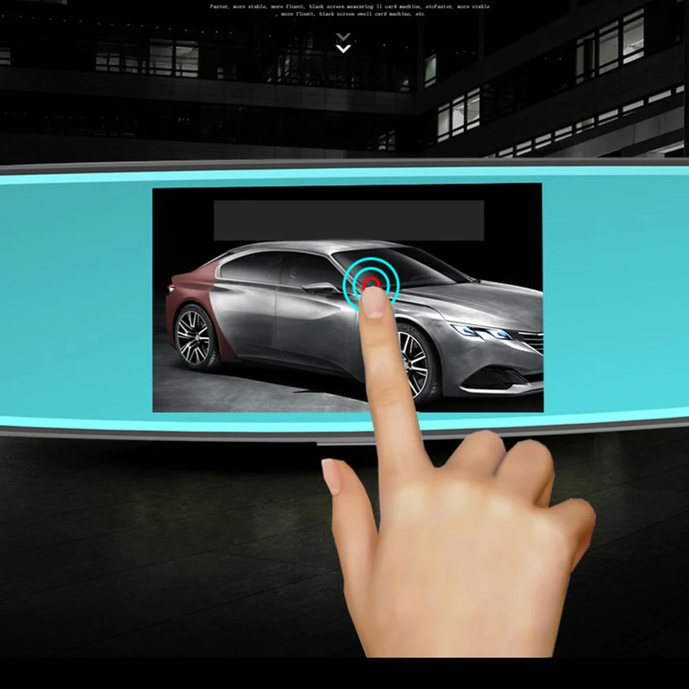 

5" Vehicle Car DVR Camera 1080P WiFi Dual Lens G-sensor Loop Recording Rearview Mirror Video Recorder Dash Cam
