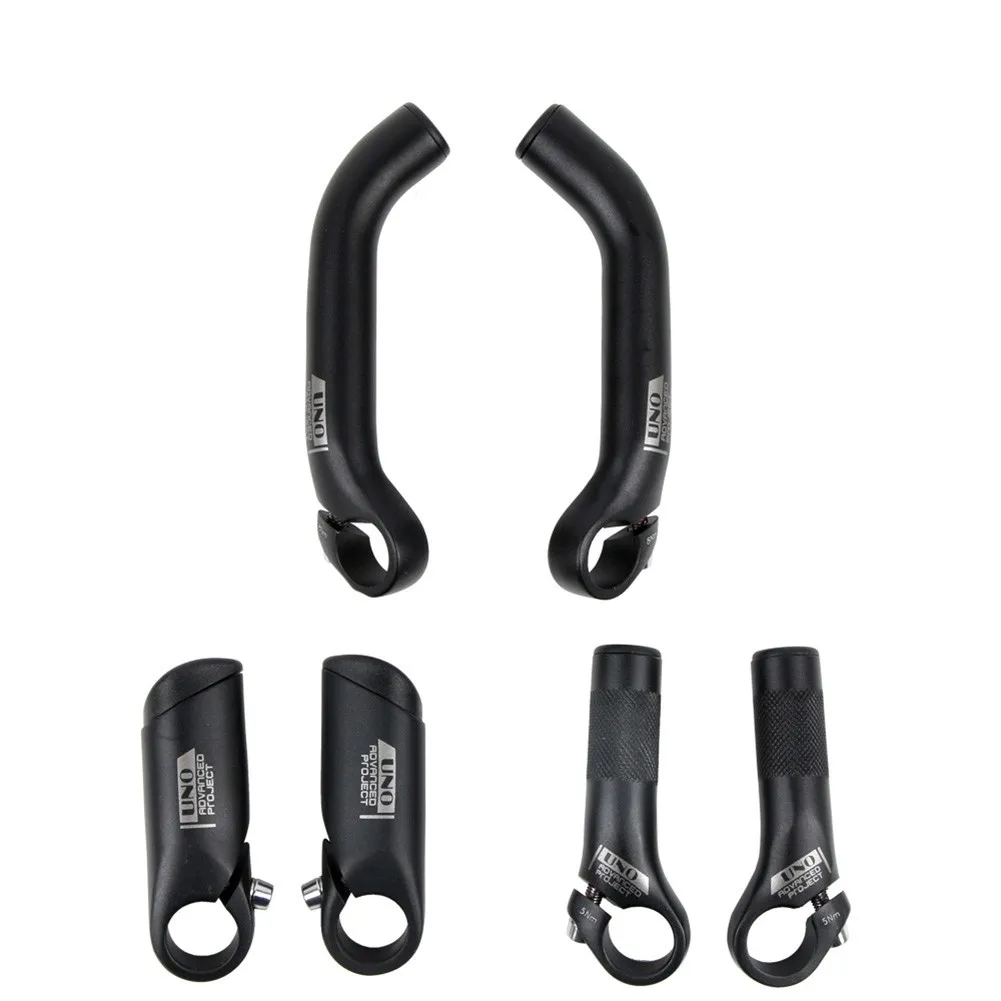 

1 Pair Bicycle Handle Bar End Aluminum Alloy Security Grips For Cross-bar 22.2mm Black MTB Bike Auxiliary Handlebar Cycling Part
