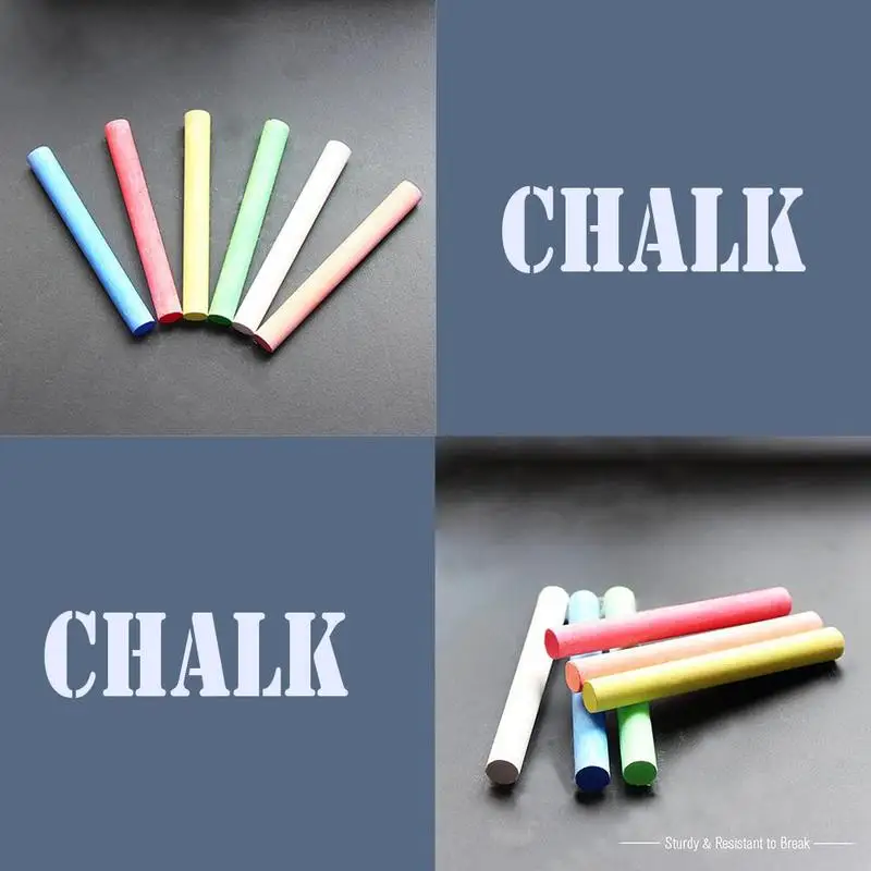 

12 pcs/box newest high quality Non-dust Chalk Pen Drawing Chalks For Blackboard Office School Stationary Supplies Accessories