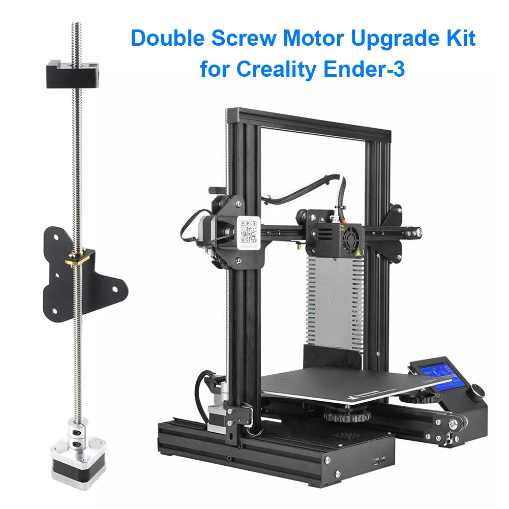 

Dual Z Axis Lead Screw Upgrade Kits Motor for Creality Ender-3 3D Printer Repeat Positioning Accuracy Reaches 0.01mm Stable