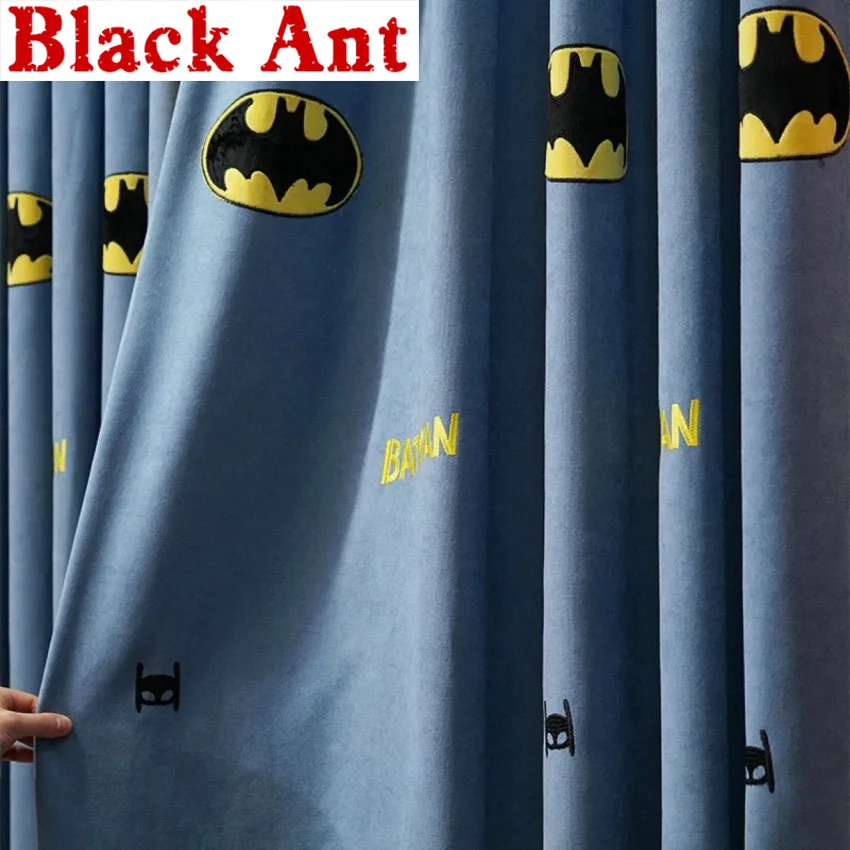Мультяшная занавеска для Детская комната мальчиков летучая мышь Затемняющая