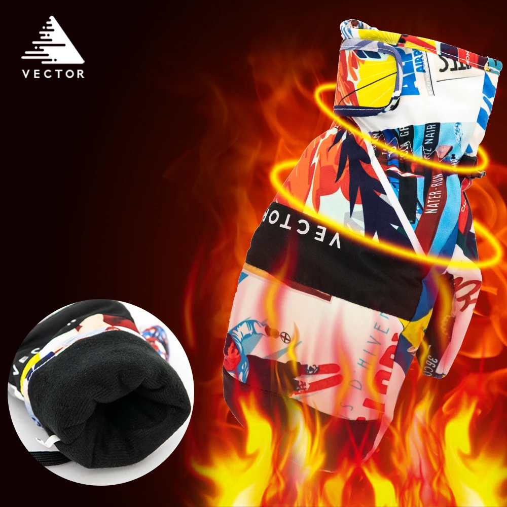 Vector 2 в 1 рукавицы Для мужчин женщин Зимние Спортивные Синтетическим утеплителем