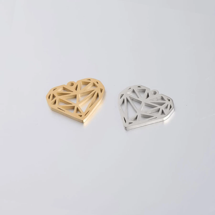 5 шт нержавеющая сталь классические Резные Сердце Подвески &quotсделай сам&quot для