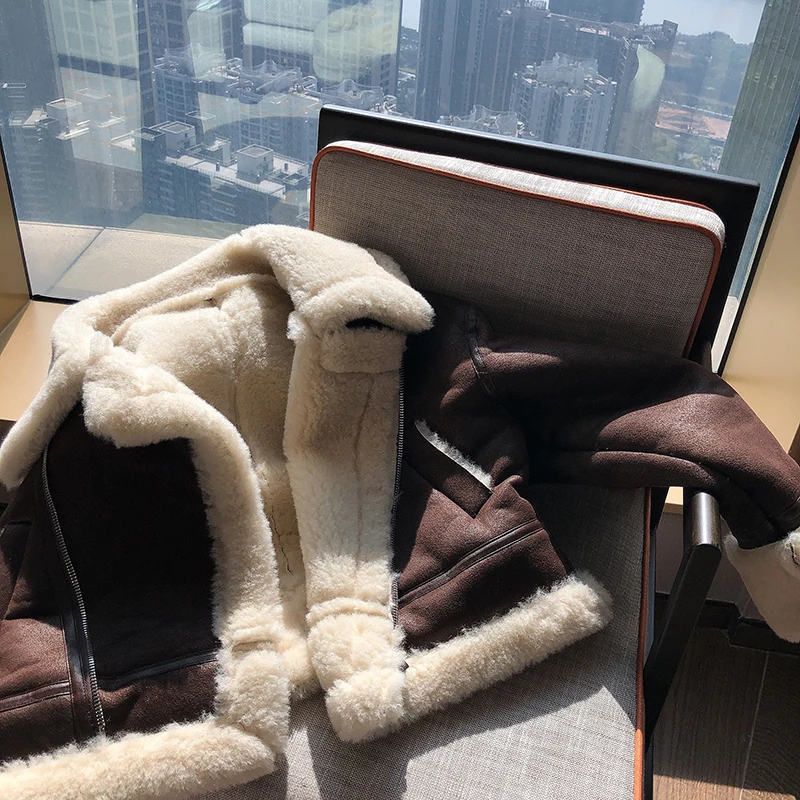 Rurouisbeur зимняя новая ретро Корейская Толстая теплая меховая короткая