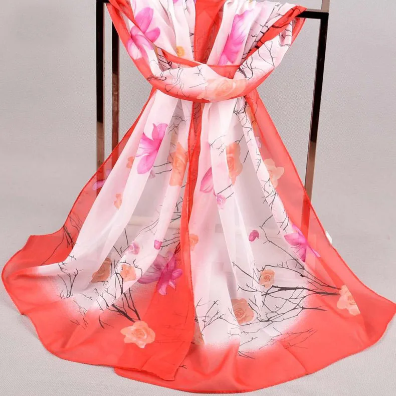 Весенняя двухцветная шелковая сатиновая квадратная лента для волос хиджаб