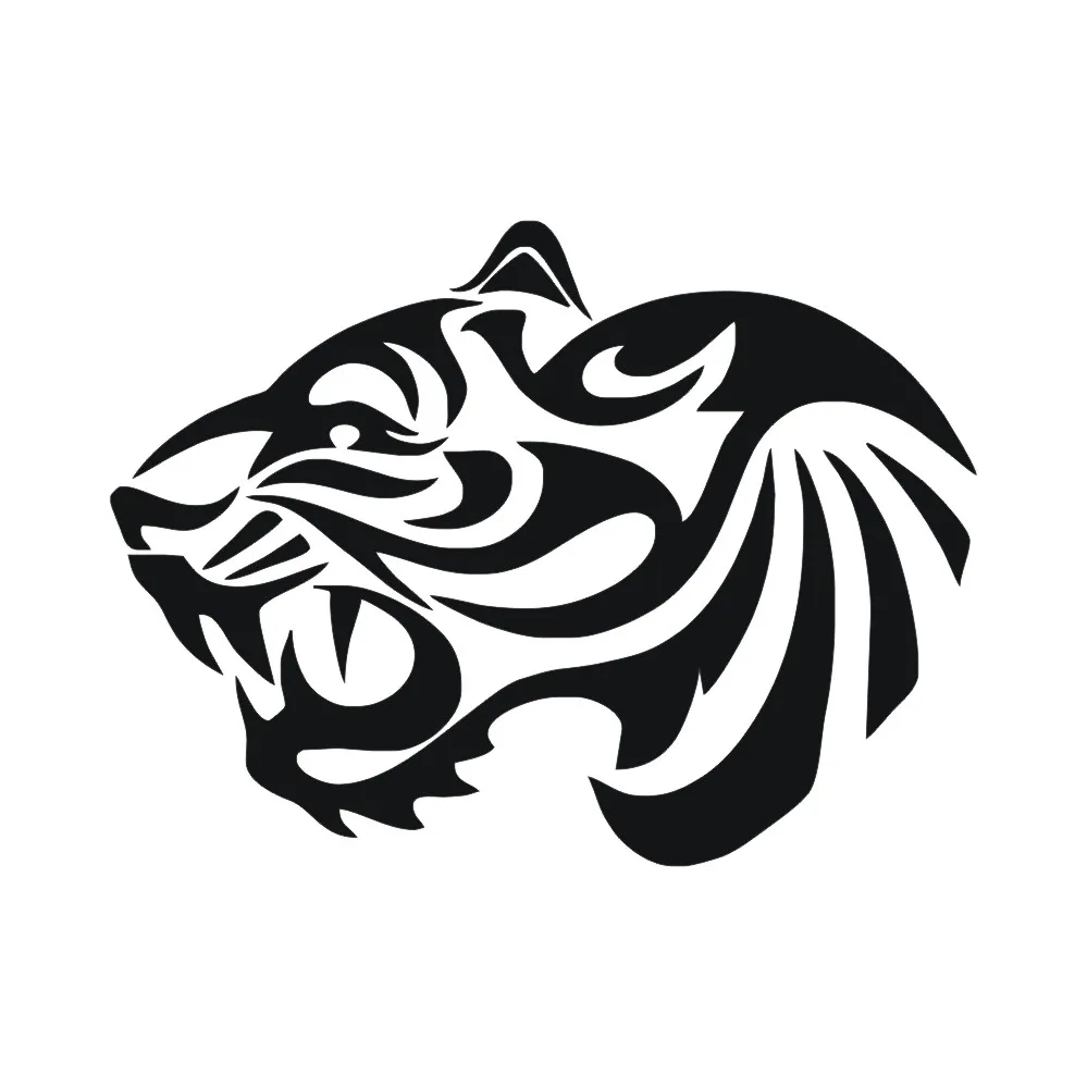 

15*11.2cm Funny tiger head Car Sticker Motorcycle Bumper Trunk Laptop Window Decals Vinyl Car Styling Decoration
