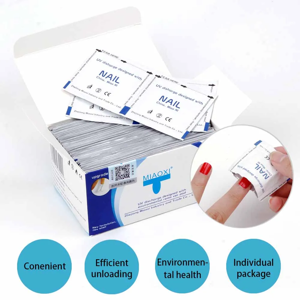 200 шт. очиститель для ногтей Гель лак снятия лака салфетки безворсовые ацетона УФ