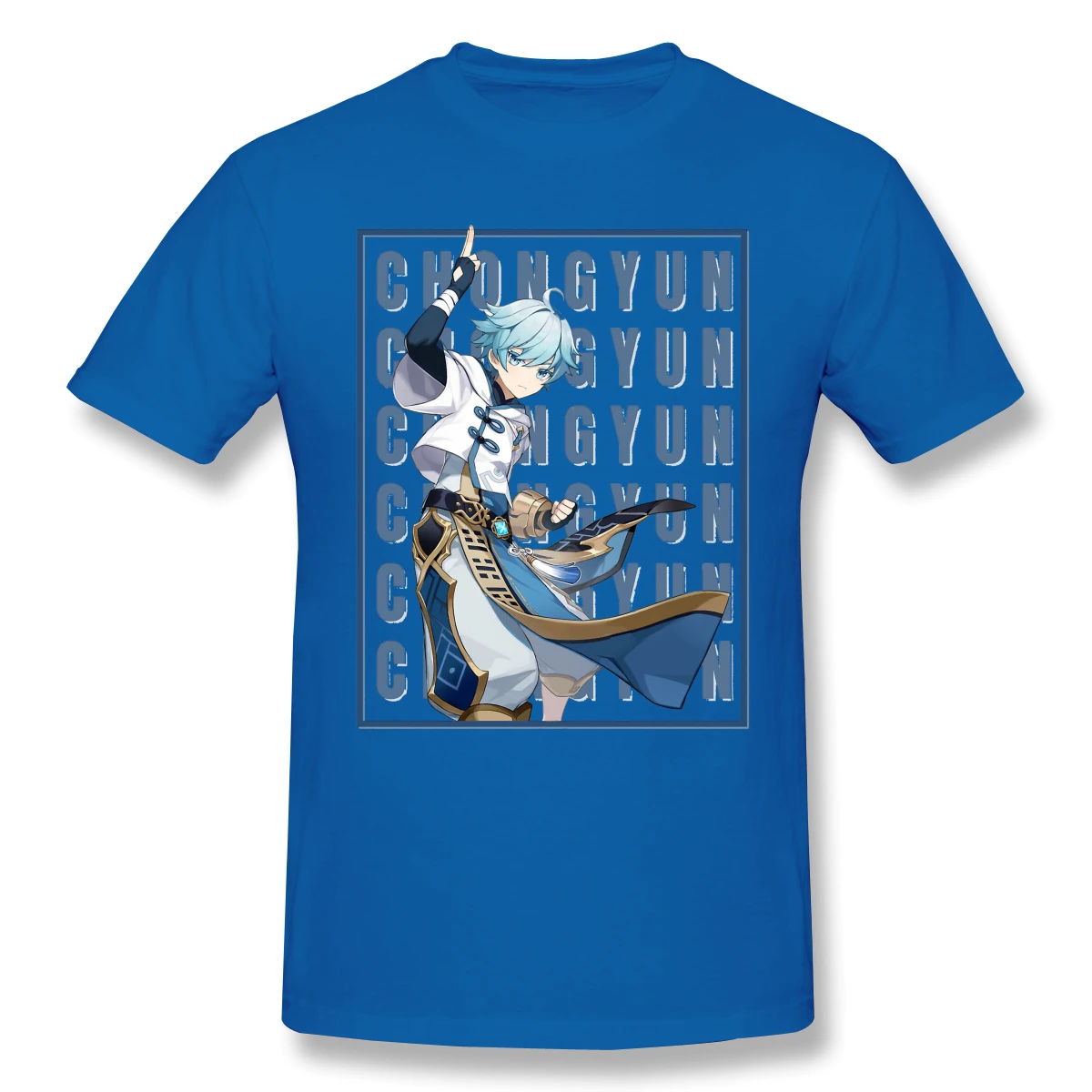 

ChongyunAnime Clothes Design Genshin 100% Cotton Men T-Shirt