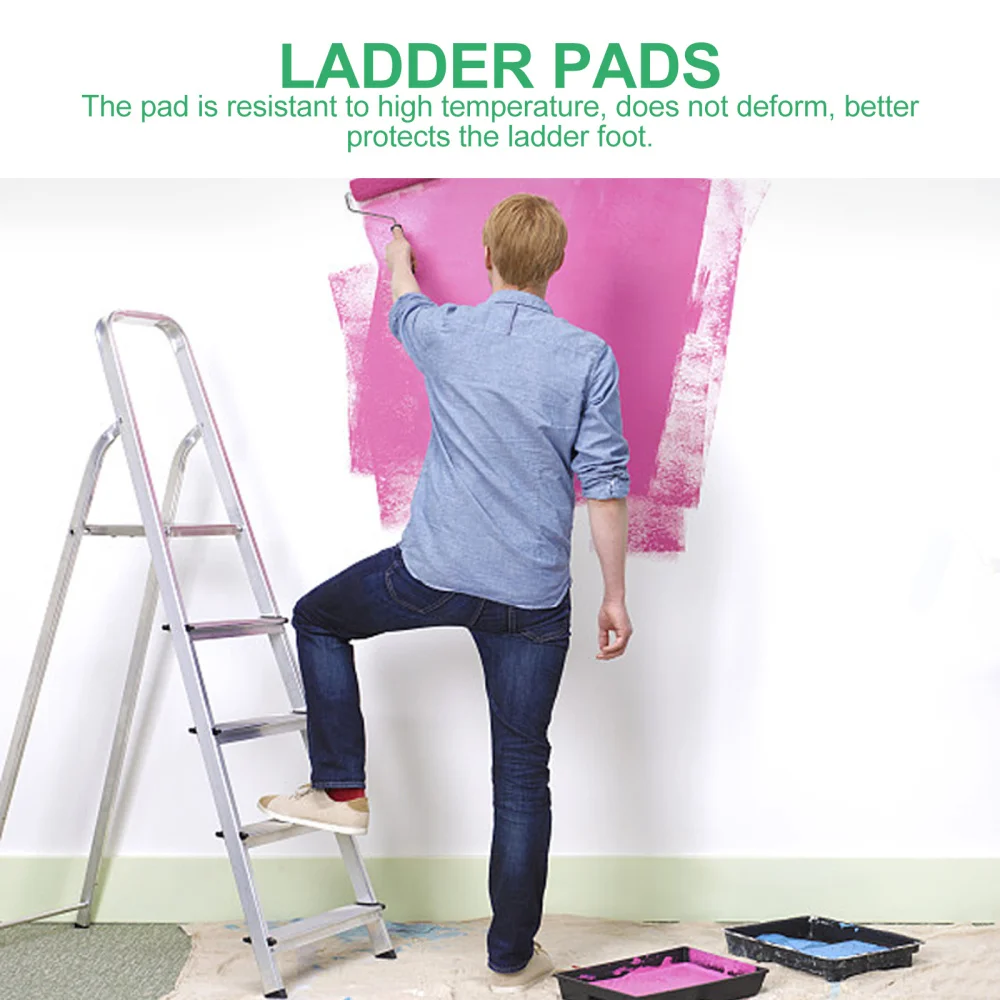 

4pcs Rubber Ladder Feet Rest Mats Non-skid Feet Covers Folding Ladder Accessory