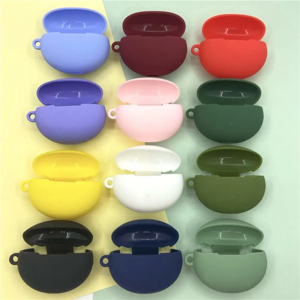 Мягкий силиконовый защитный чехол для наушников Bluetooth хранения с карабином