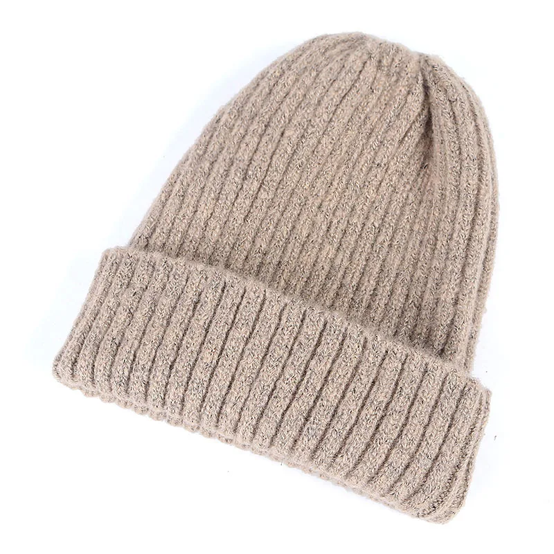 

Womens Beanie Hat Warm 2020 Nieuwe Herfst Vrouwen Wollen Gebreide Beanie Hoed Manchet Beanie Horloge Cap Voor Meisjes Lente